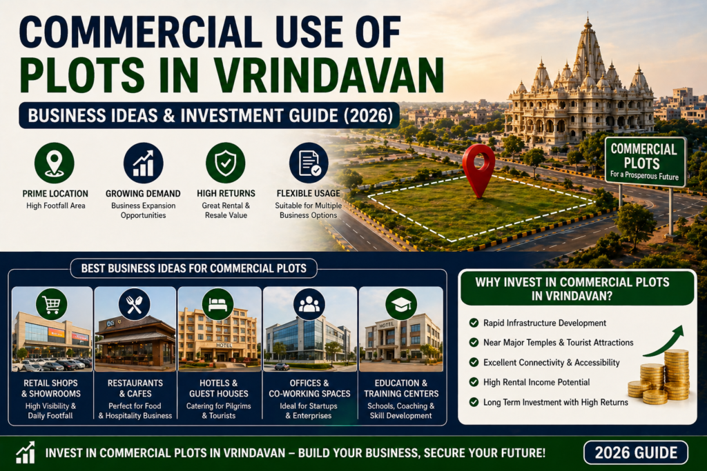 commercial use of plots in vrindavan guide