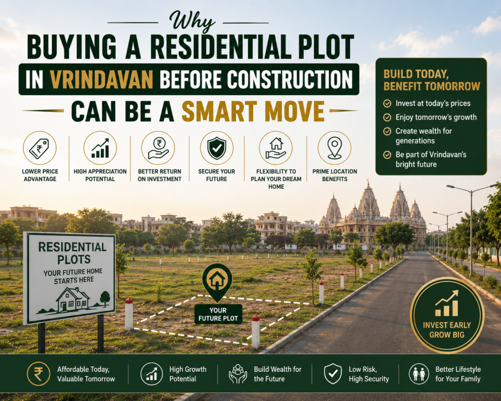 residential plot in Vrindavan purchased before construction for future home planning