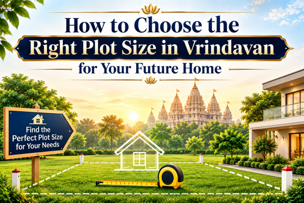 different residential plot sizes in Vrindavan for home construction