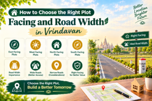 Plot facing and road width for residential plots in Vrindavan