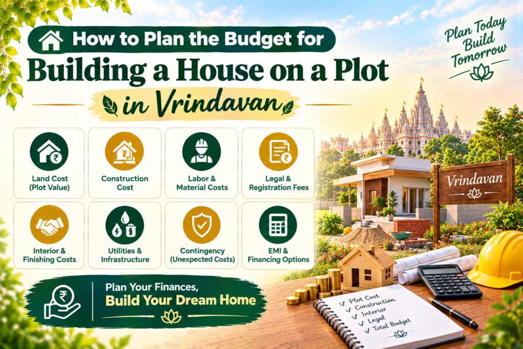 House construction on a plot in Vrindavan