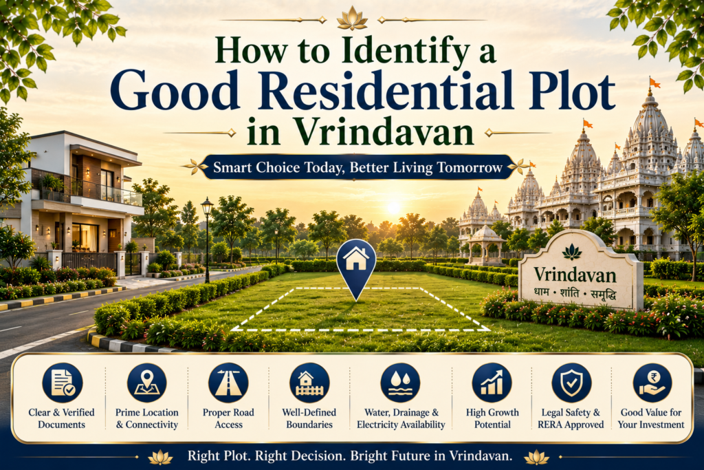 how to identify a good residential plot in Vrindavan