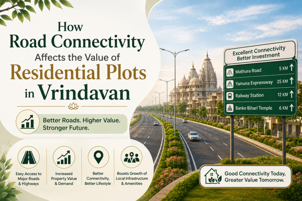 Road connectivity and residential plots in Vrindavan