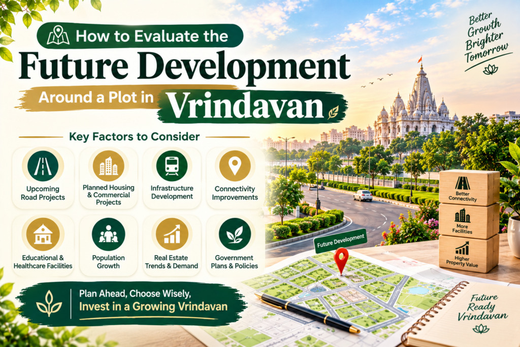 Future development around residential plots in Vrindavan