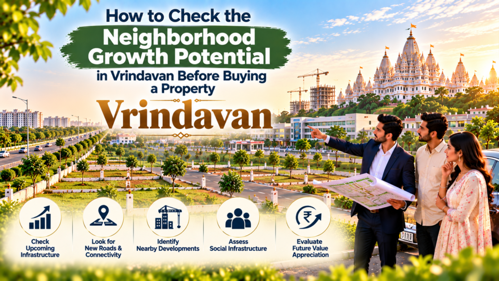 Developing residential neighborhood near plots in Vrindavan